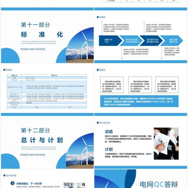 电网QC答辩活动计划现状分析目标实施动态PPT模板 电网QC答辩活动计划现状分析目标实施动态PPT模板