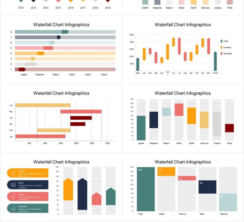 彩色天秤平衡可视化图表素材PPT模板