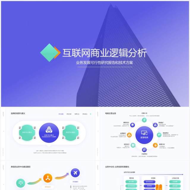 互联网商业发展逻辑分析业务发展报告图形PPT模板 互联网商业发展逻辑分析业务发展报告图形PPT模板