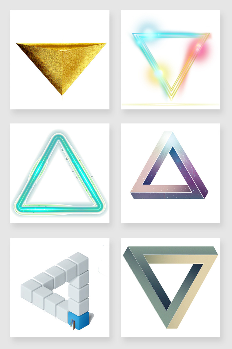 不规则图形几何三角形设计素材