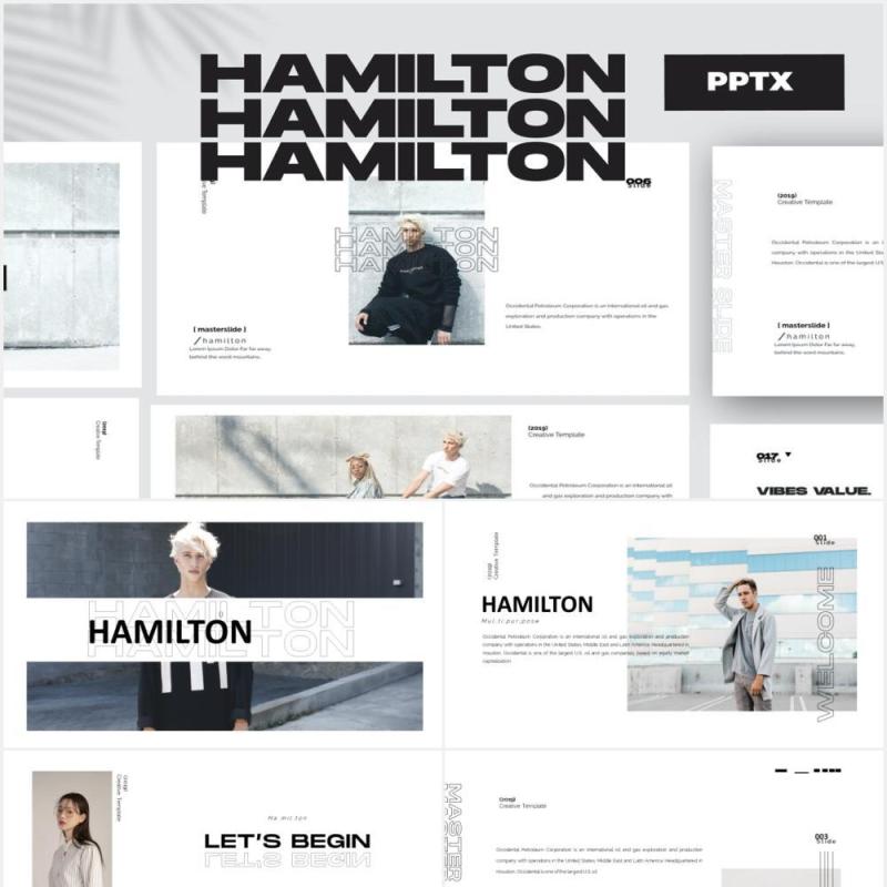 商业公司产品展示PPT模板HAMILTON - Powerpoint Business Corporate