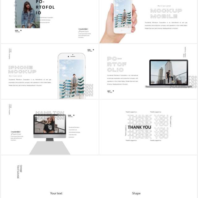 商业公司产品展示PPT模板HAMILTON - Powerpoint Business Corporate