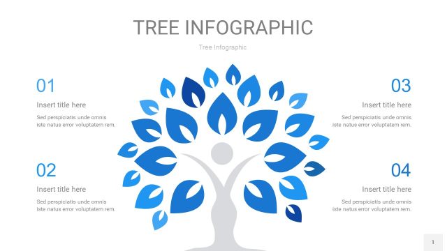 蓝色树状图PPT图表片1