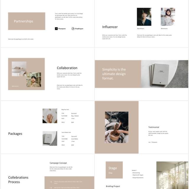 极简简约个人简历图文展示汇报PPT模板MACA - Powerpoint Media Kit Branding Template 极简简约个人简历图文展示汇报PPT模板MACA - Powerpoint Media Kit Branding Template