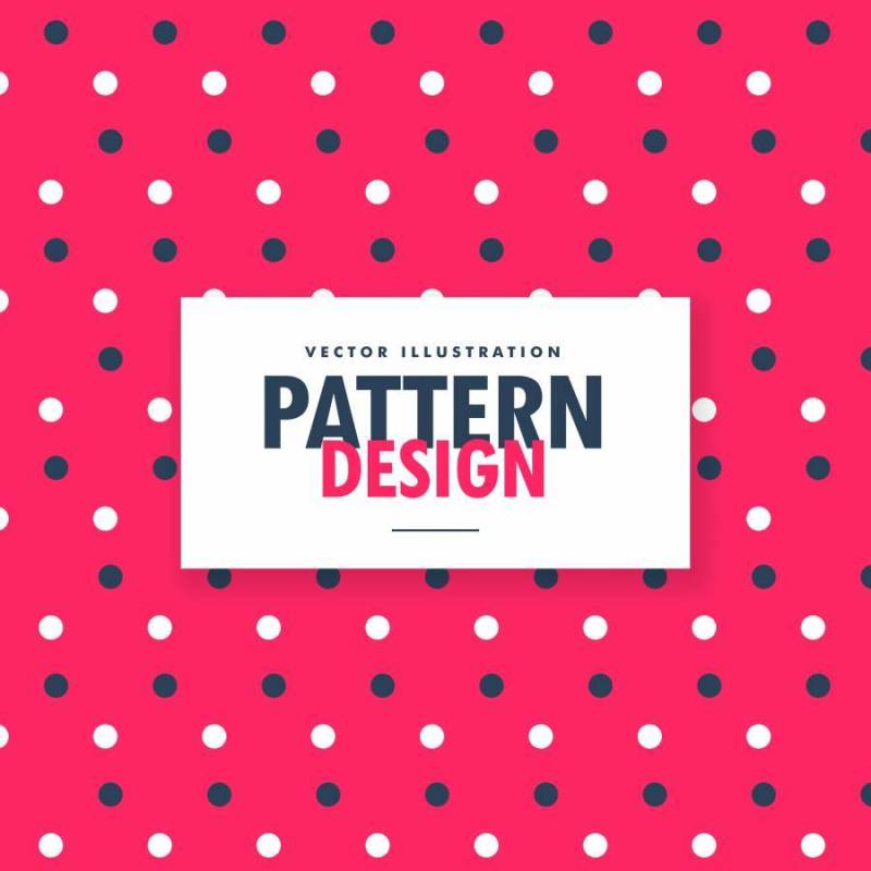 可爱的红色蓝色和白色波尔卡圆圈图案点背景