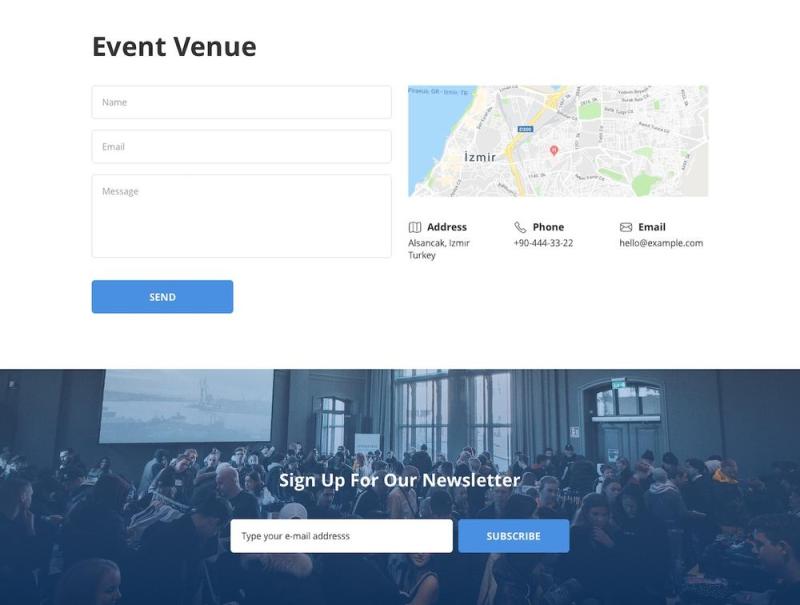 Sketch的活动和会议网站模板。，Webvent会议模板