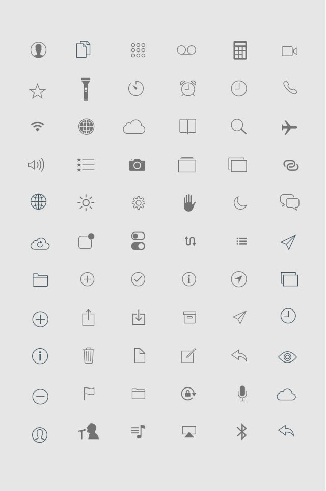 66个IOS系统图标素材