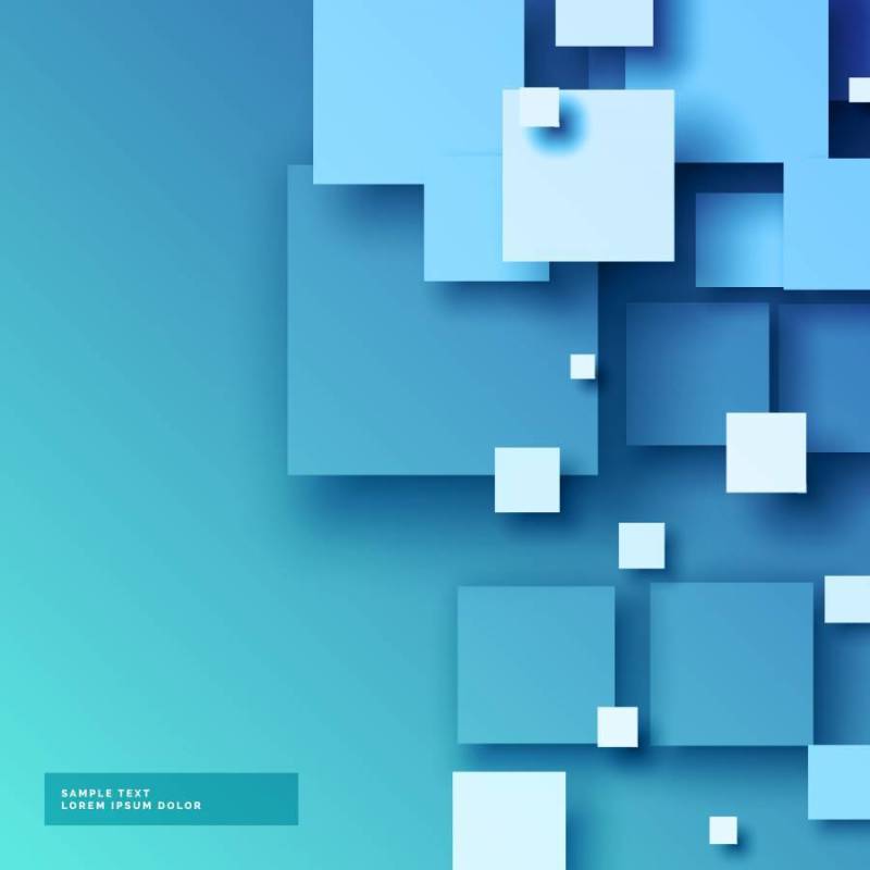 抽象的蓝色3d马赛克矢量背景