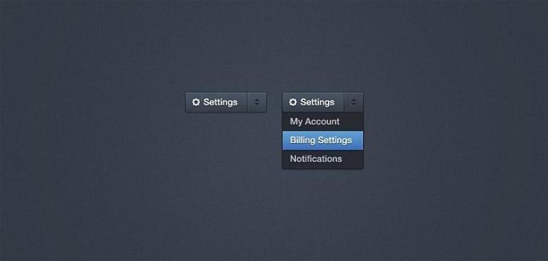 质感下拉菜单psd分层