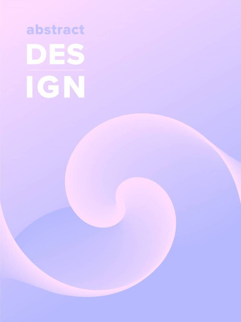 与创造性的柔和混合颜色矢量扭曲形状的抽象封面