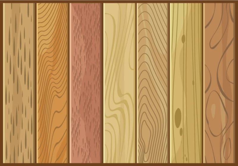 各种各样的木材纹理 矢量