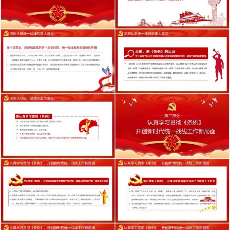 学习贯彻中国共产党统一战线工作条例动员大会PPT模板