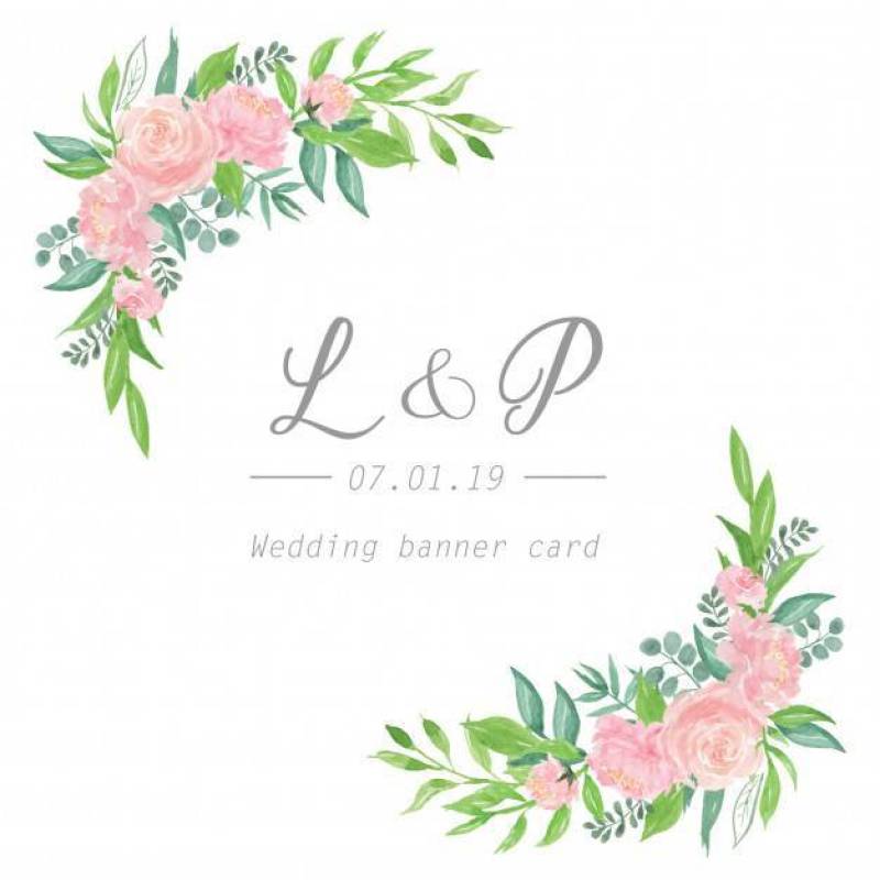 Florals wedding invitation card