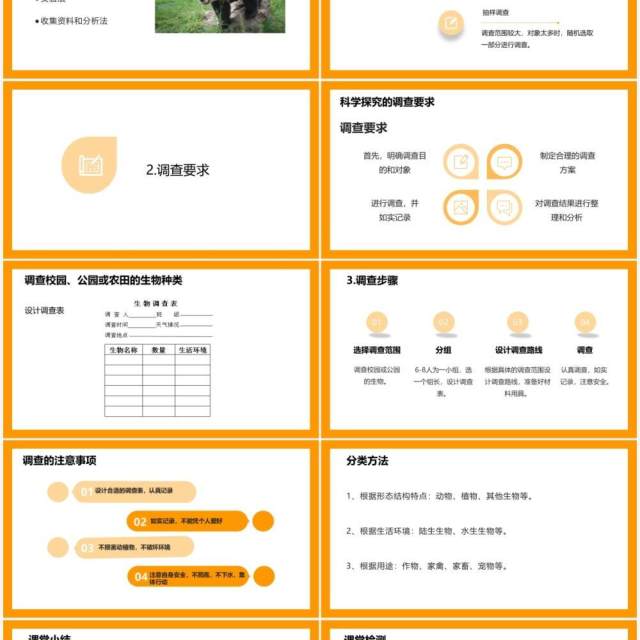 部编版七年级生物上册调查周边环境中的生物PPT模板