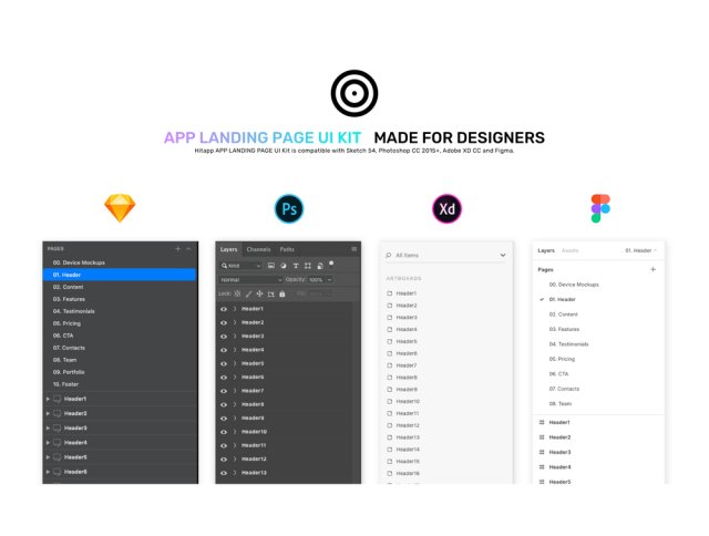 用于Sketch,Photoshop,Figma和XD的桌面和移动APP UI工具包,HitApp - 桌面和移动APP登陆页面UI工具包 用于Sketch,Photoshop,Figma和XD的桌面和移动APP UI工具包,HitApp - 桌面和移动APP登陆页面UI工具包