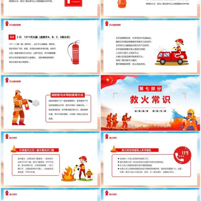 掌握消防常识提高自救能力PPT模板 掌握消防常识提高自救能力PPT模板