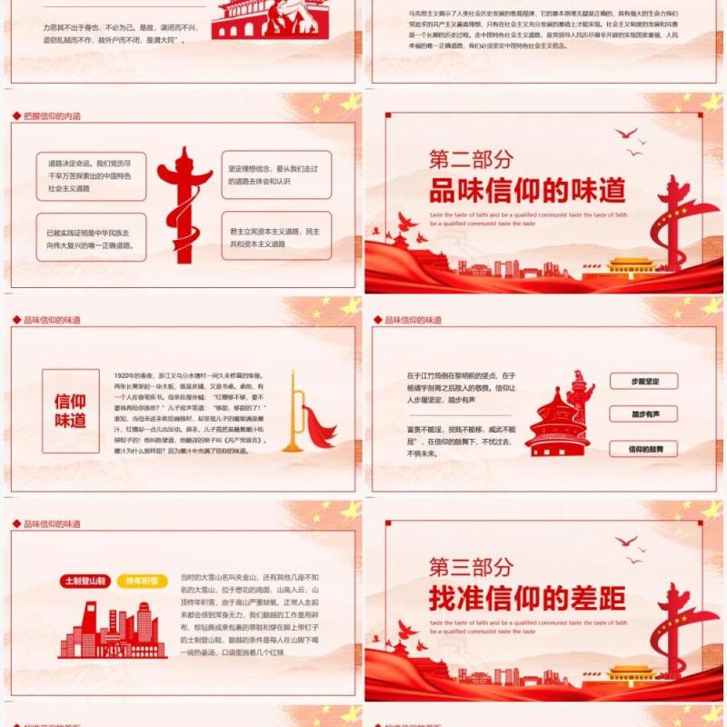 做合格共产党员品味信仰的味道专题党课动态PPT模板