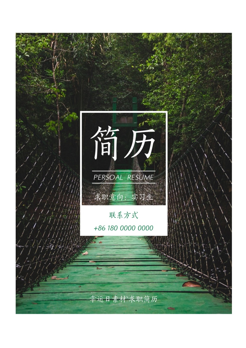 创意个性简历个人求职WORD模板27