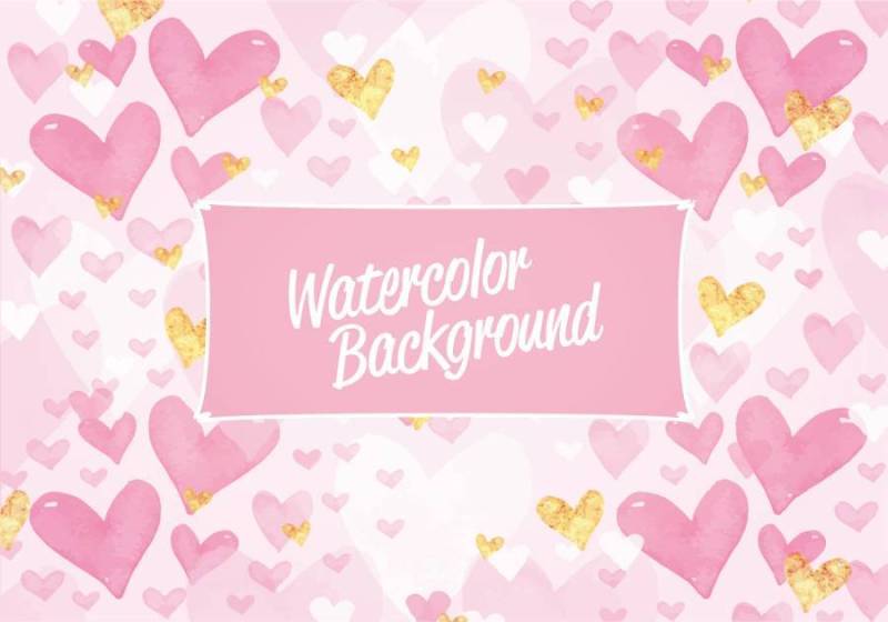 矢量情人节＆＃x27; s天水彩图案