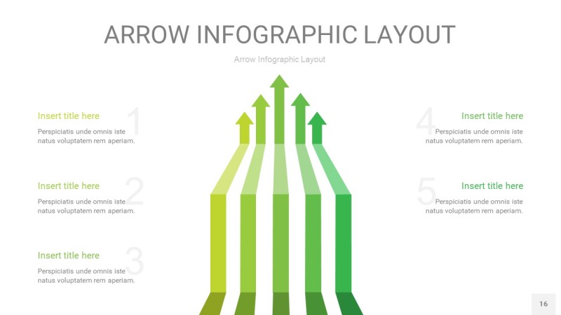 浅绿色箭头PPT信息图表16