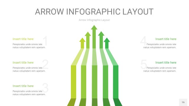 浅绿色箭头PPT信息图表16