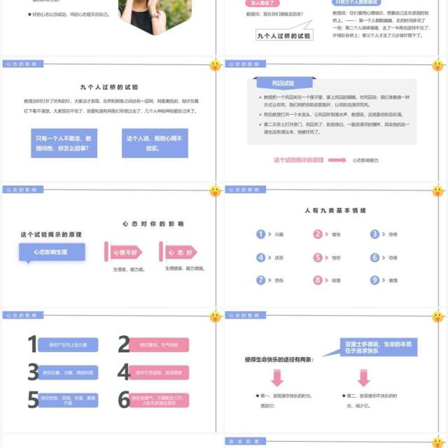紫色简约风塑造阳光心态培训PPT模板 紫色简约风塑造阳光心态培训PPT模板