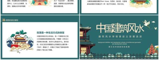 建筑风水学背景定义发展流派动态PPT模板 建筑风水学背景定义发展流派动态PPT模板