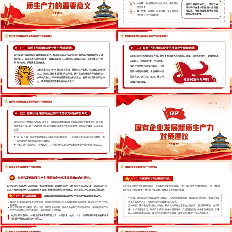 以新质生产力推动国有企业高质量发展PPT模板