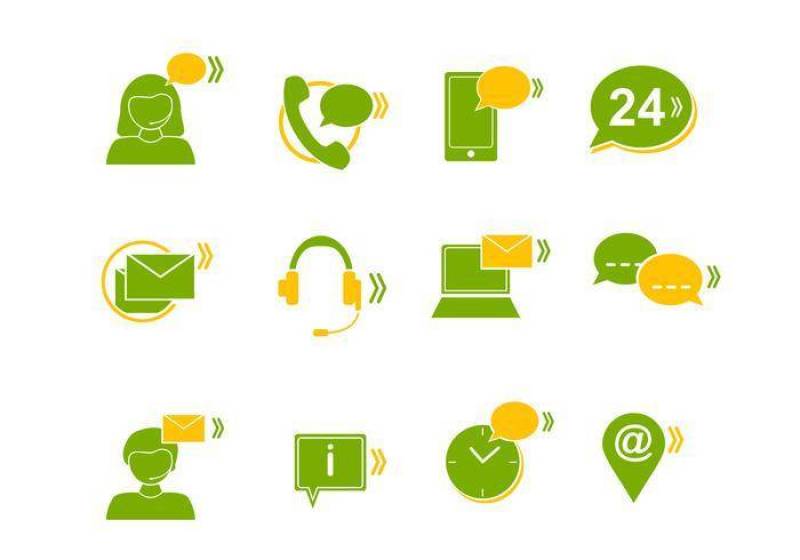 呼叫中心矢量图标