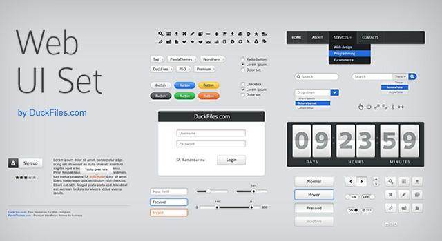 70+ user interface PSD UI Kit