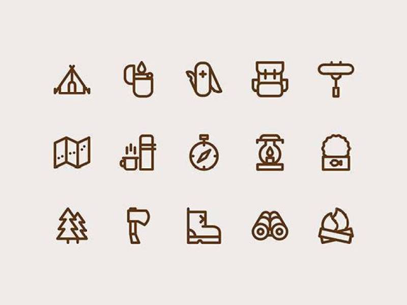 Camping Icons
