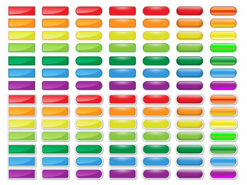 水平按钮14种7种颜色