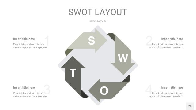 灰色SWOT图表PPT24 灰色SWOT图表PPT24
