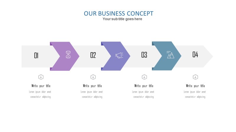 蓝紫色系设计PPT图表-4