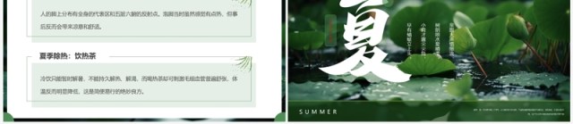 绿色简约风夏季介绍动态PPT模板 绿色简约风夏季介绍动态PPT模板