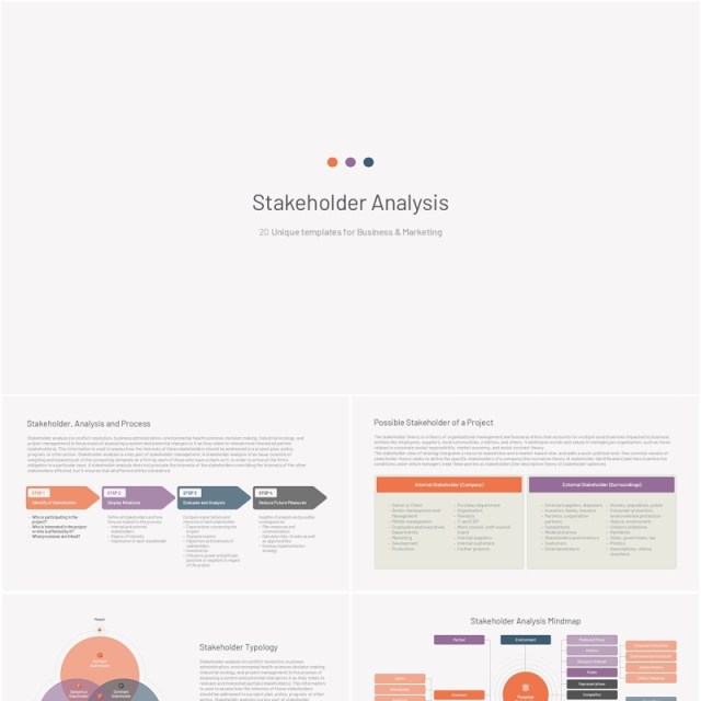 利益相关者分析信息图PPT模板素材Stakeholder Analysis