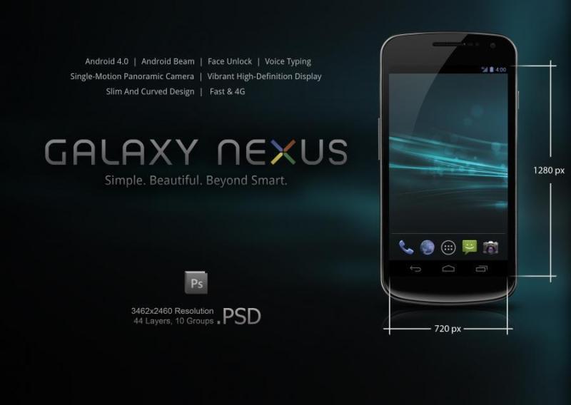 Samsung Galaxy Nexus .PSD