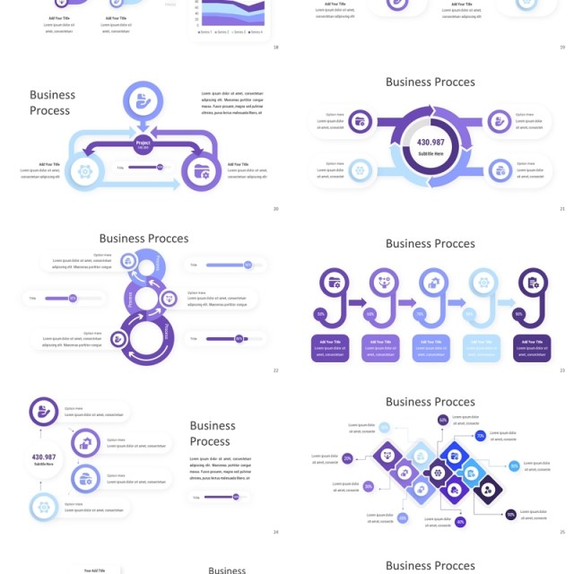 蓝色渐变商务箭头流程图PPT模板business process powerpoint