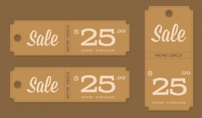 价格标签PSD模板