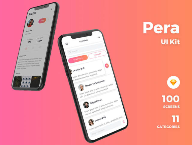 专为Sketch。,Pera UI Kit设计的高品质UI套件 专为Sketch。,Pera UI Kit设计的高品质UI套件