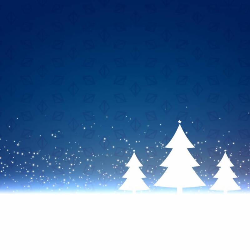 与三棵树设计的蓝色圣诞节背景