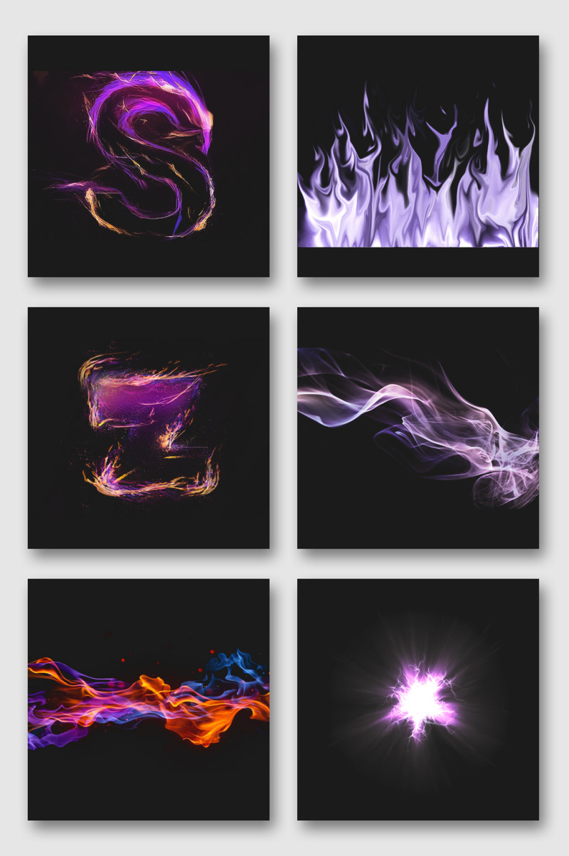 紫色火焰png设计素材