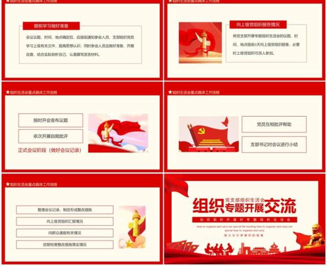 如何组织开展好专题组织生活会动态PPT模板 如何组织开展好专题组织生活会动态PPT模板