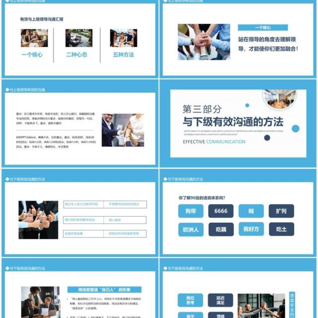 优秀管理者的有效沟通管理者如何带好团队培训课程动态PPT模板 优秀管理者的有效沟通管理者如何带好团队培训课程动态PPT模板