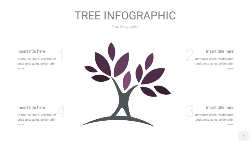 深紫色树状图PPT图表7