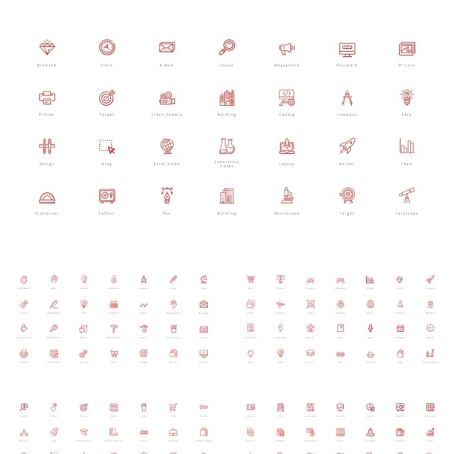 280矢量图标PPT素材 Bonus vector Icons