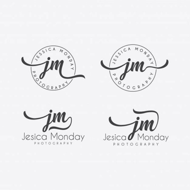 Hand lettering logo template collection vector