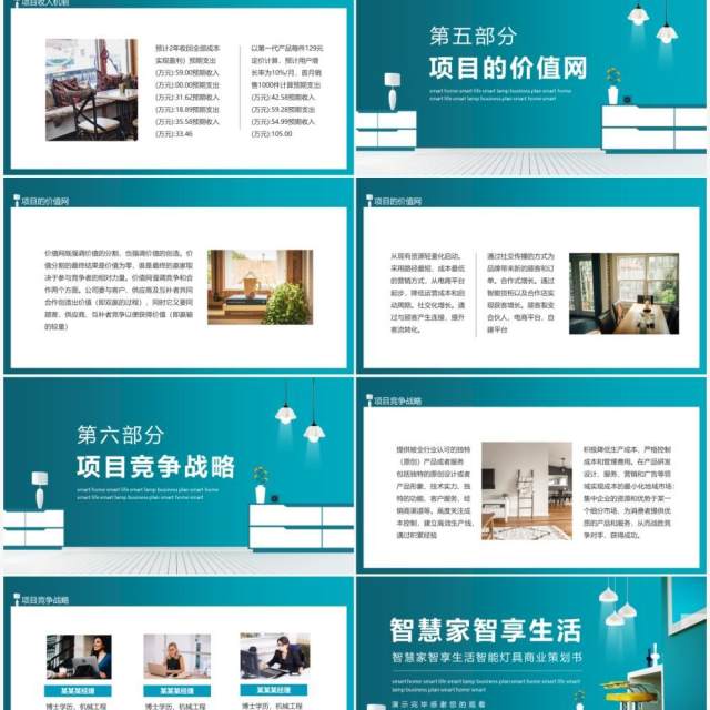 智慧家智享生活智能灯具商业策划书动态PPT模板 智慧家智享生活智能灯具商业策划书动态PPT模板