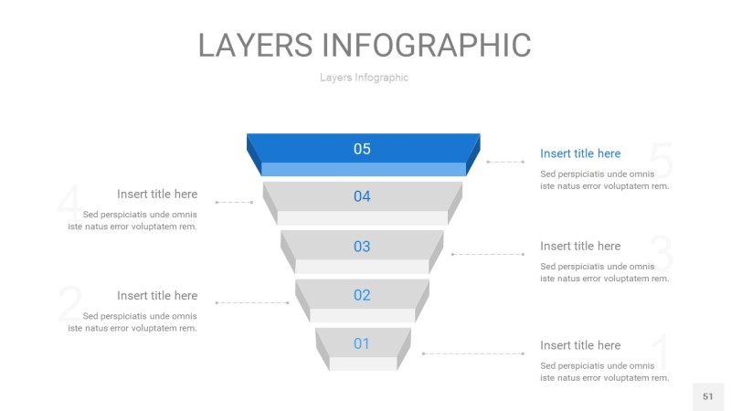 蓝色3D分层PPT信息图51