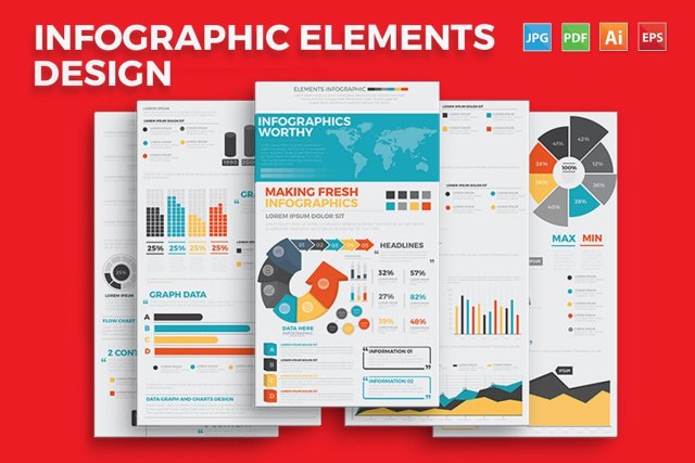 大信息图形模板设计Big Infographics Template Design